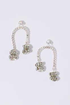 Paris Chained Earrings Silver
