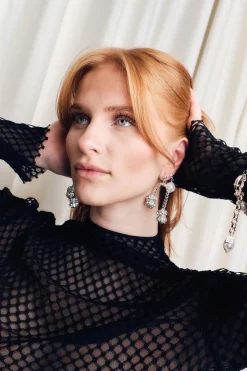 Paris Chained Earrings Silver