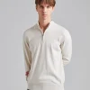 Pat Half Zip Creme White