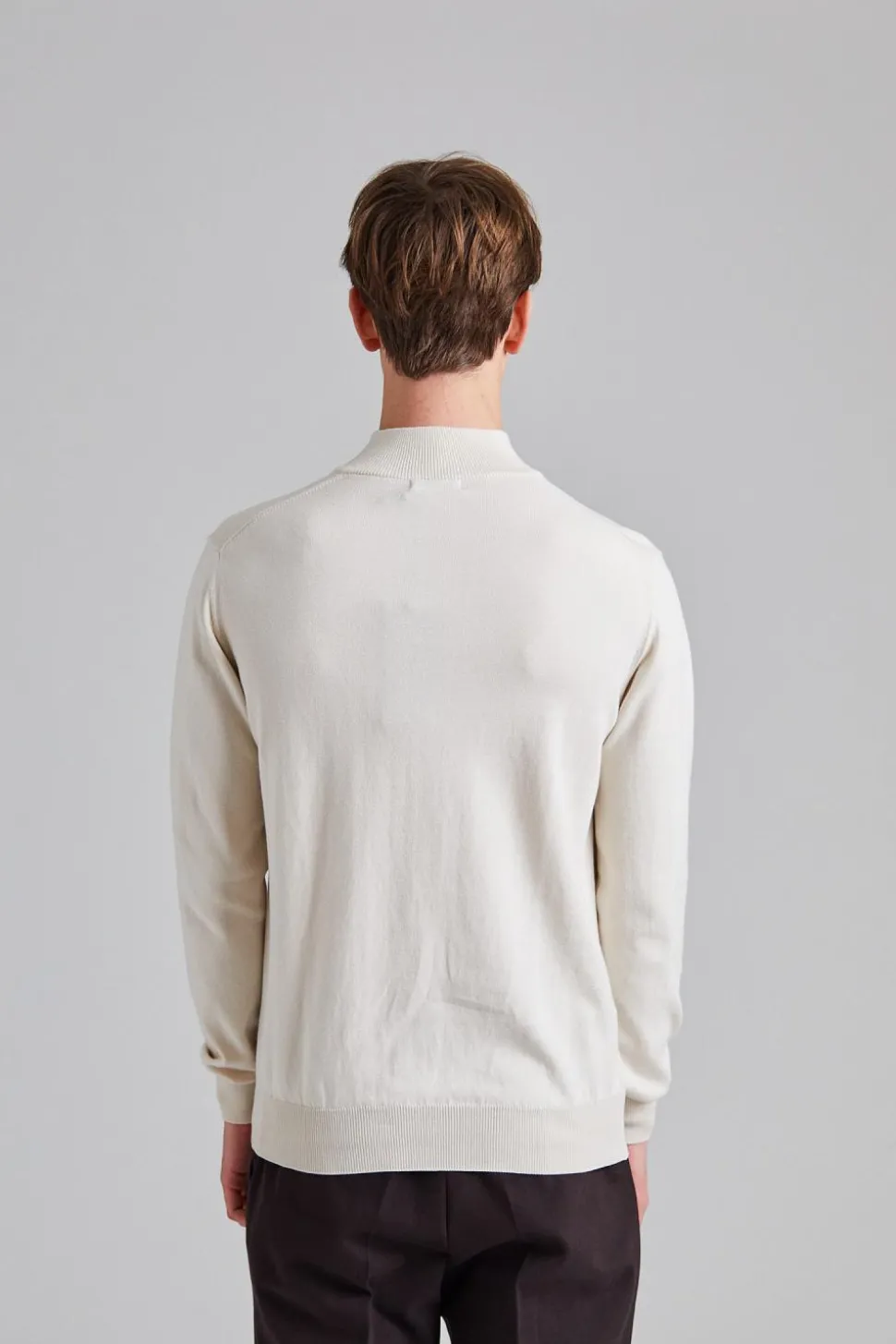 Pat Half Zip Creme White