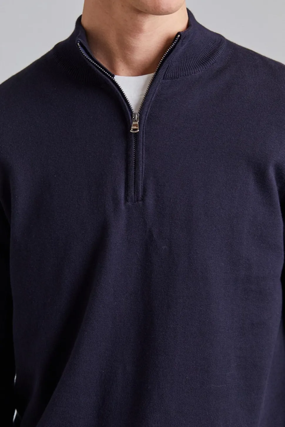 Pat Half Zip Navy Sea