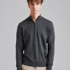 Pat Half Zip Sfumato Green