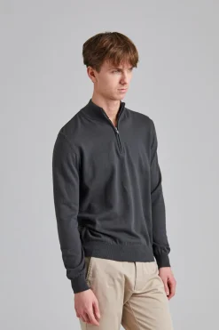 Pat Half Zip Sfumato Green