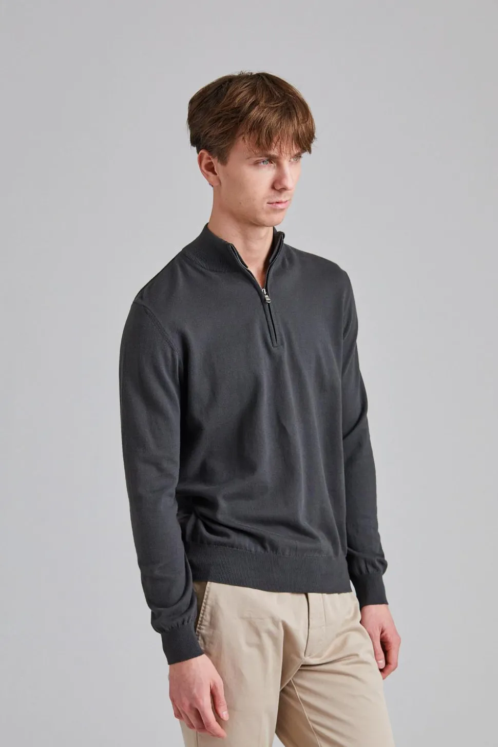 Pat Half Zip Sfumato Green