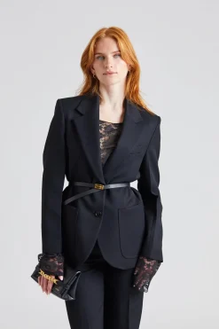 Patch Pocket Alina Suit Black