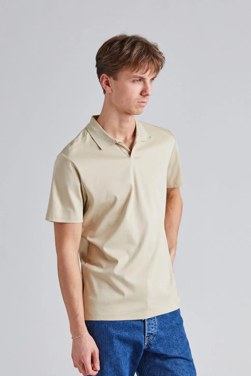 Paul SS Polo White Pepper