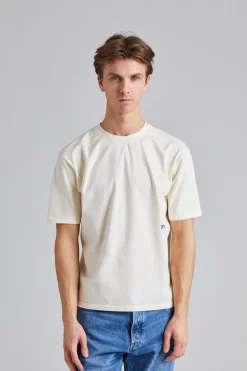 Peacock Graphic Print SS Hiking Tee Antique White