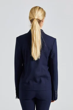 Petite Crepe Suit Jacket Navy