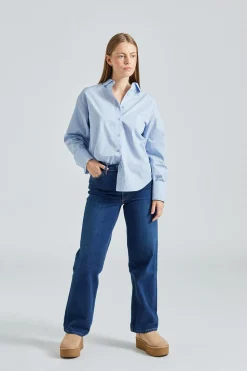 Peyton Shirt Chambray Blue
