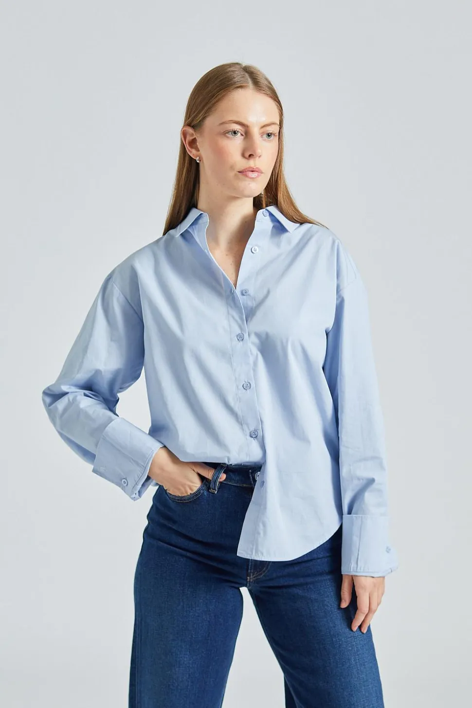 Peyton Shirt Chambray Blue