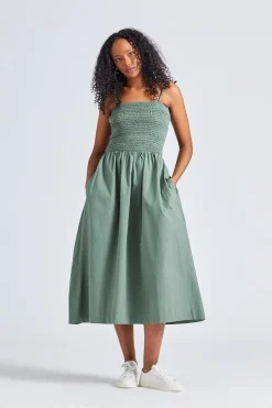 Peyton Smock Dress Sea Spray