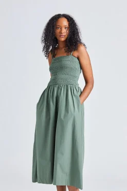 Peyton Smock Dress Sea Spray