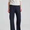 Pinstripe Trousers FN-WN-TROU001311 Navy Blue