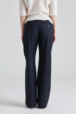 Pinstripe Trousers FN-WN-TROU001311 Navy Blue