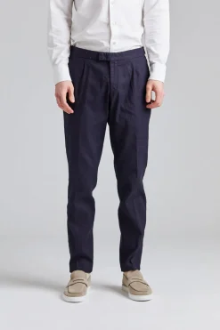 Pisa Pant Navy Cotton/Linnen