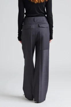 Pocket Detail Panelled Trouser Charcoal