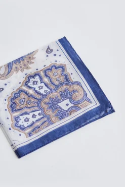 Pocket Square Paisley Navy