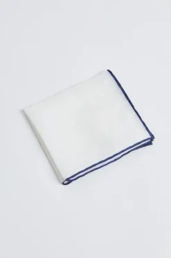 Pocket Square With Contrast Navy