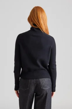 Polo Neck Jumper Black