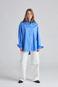 Poplin Workwear Shirt Cornflower Blue