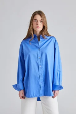 Poplin Workwear Shirt Cornflower Blue