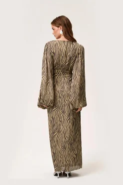 Positano Dress Brown Zebra