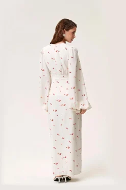 Positano Dress White/Red