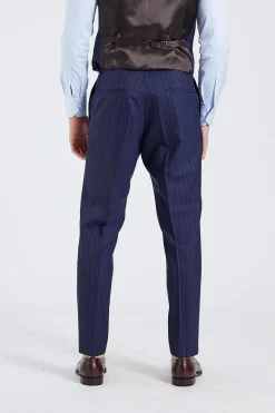 Prato Navy Pinstripe