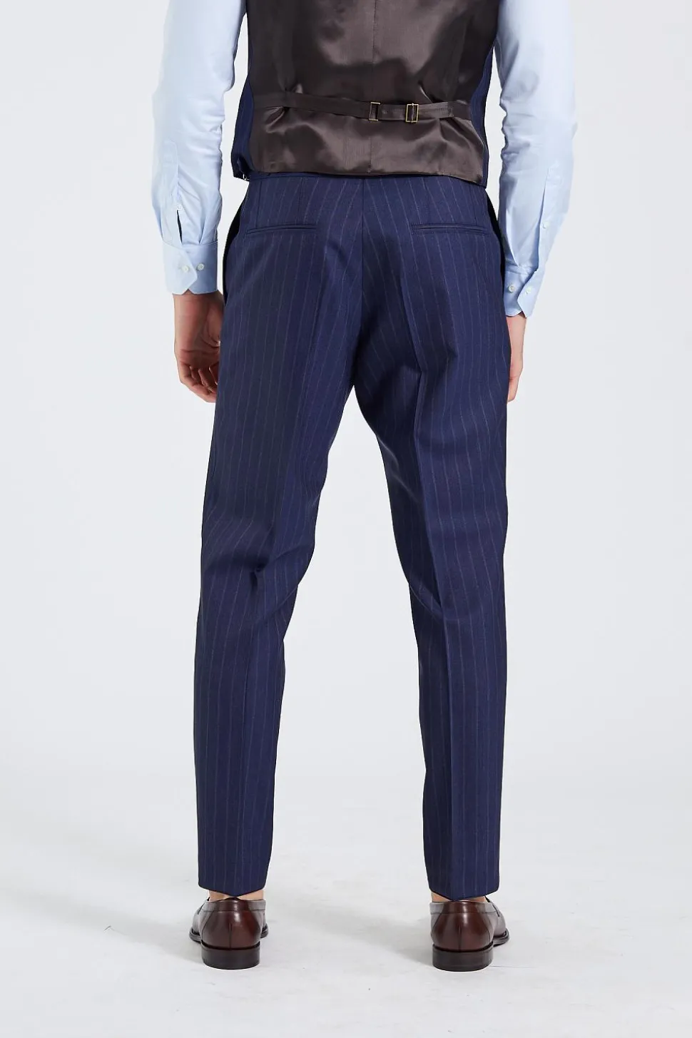 Prato Navy Pinstripe