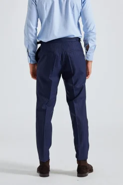 Prato Navy Pinstripe