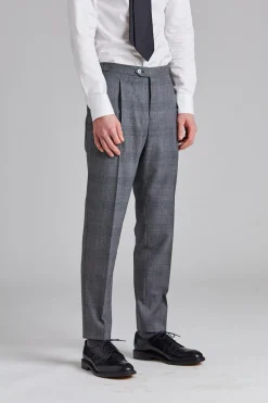 Prato Pant Tropical Glencheck Grey