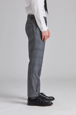 Prato Pant Tropical Glencheck Grey