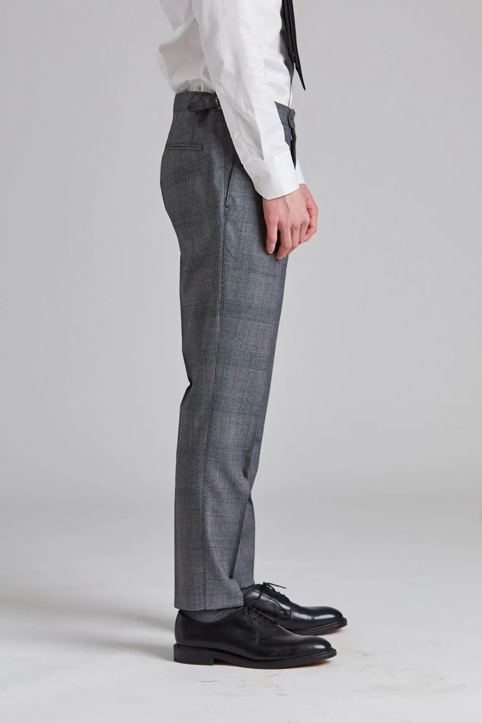Prato Pant Tropical Glencheck Grey