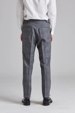 Prato Pant Tropical Glencheck Grey