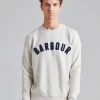 Prep Logo Crew Neck Sweatshirt Ecru Marl