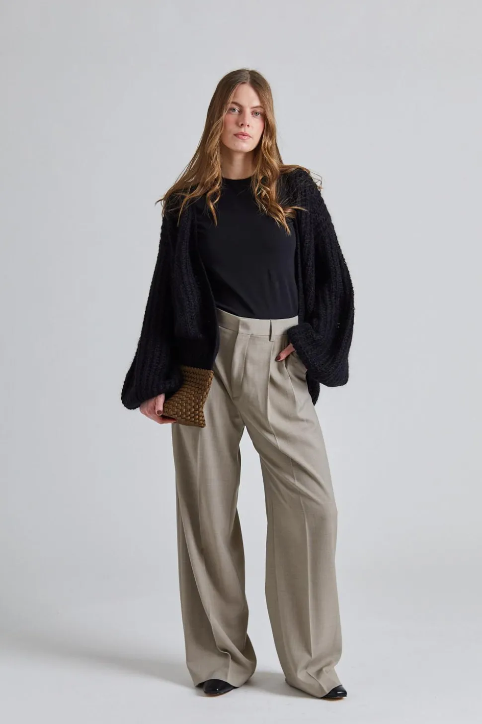 Puffed Cardigan Black