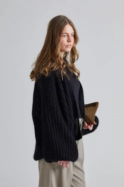 Puffed Cardigan Black