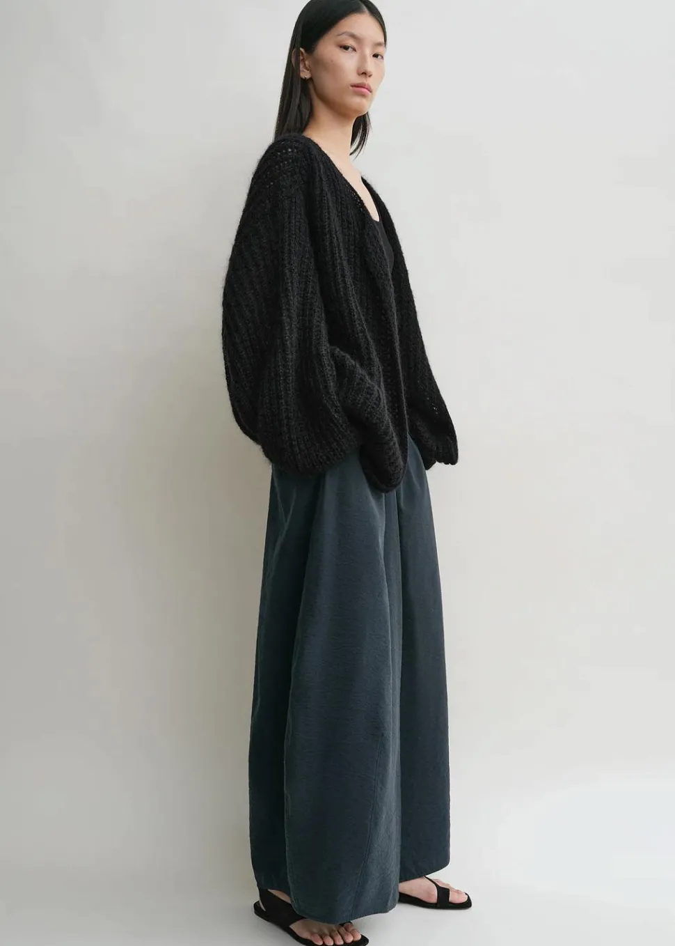 Puffed Cardigan Black