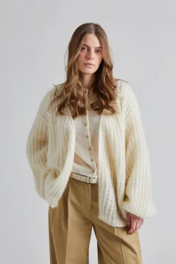 Puffed Cardigan Off White