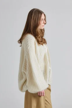 Puffed Cardigan Off White