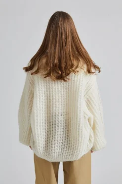 Puffed Cardigan Off White