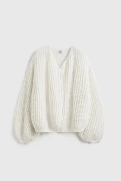 Puffed Cardigan Off White