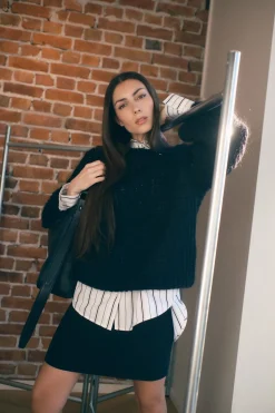 Puffed Knit Black