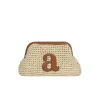 Raffia Clutch Beige