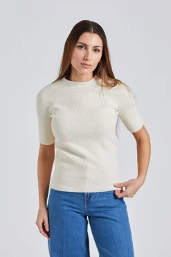 Raglan-Sleeve Terry Knit White