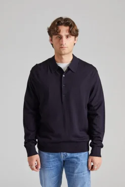 Raymond Knitted Polo Navy