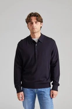 Raymond Knitted Polo Navy