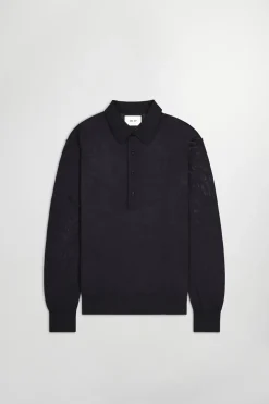 Raymond Knitted Polo Navy