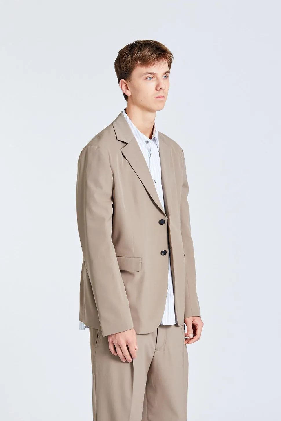 Regular Fit Jacket Mud Grey FN-MN-SUIT000342