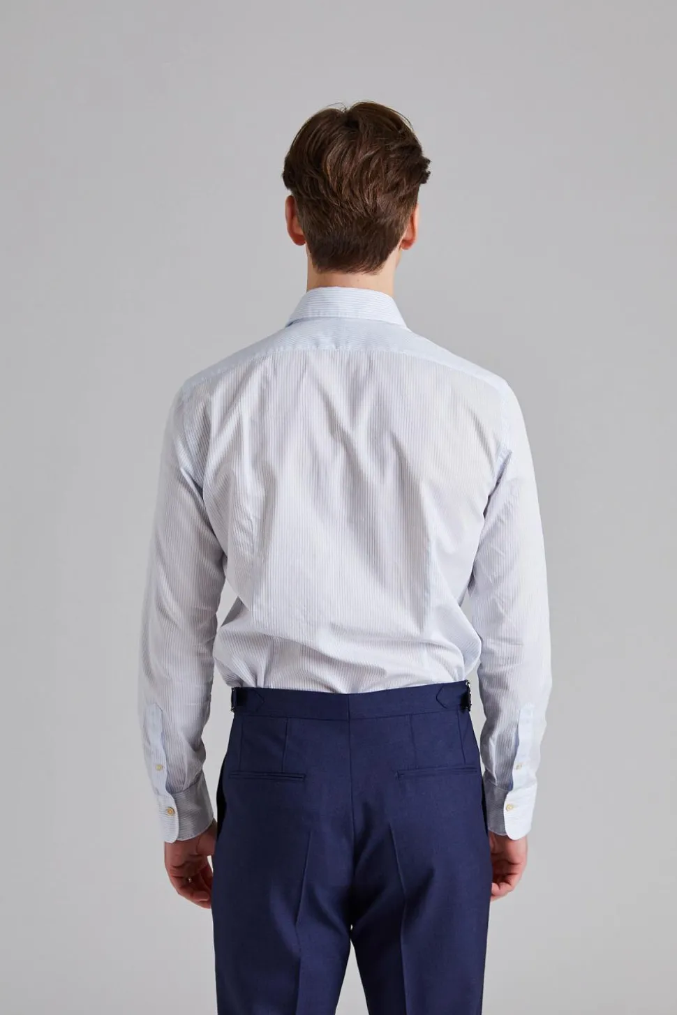 Regular Slim Dobby Blue Stripe